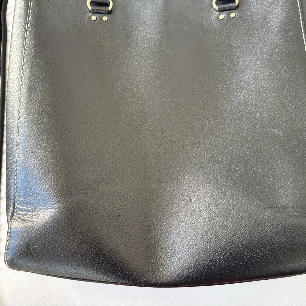kate spade New York Large Black Leather Tote Bag - Picture 9 of 14